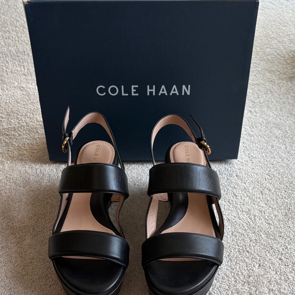 Cole Haan Women's Black Leather Sandals